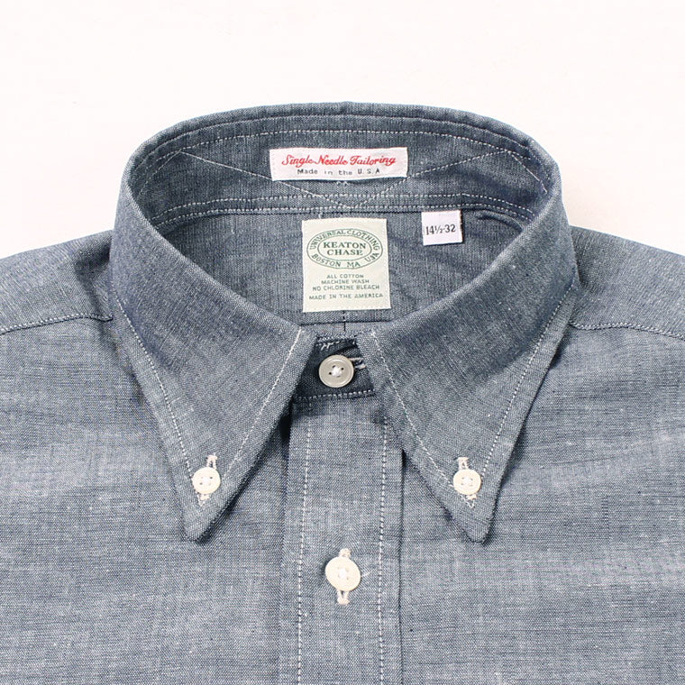 KEATON CHASE USA L/S STANDARD BD CHAMBRAY SHIRT LIGHT LINING - KCU-17