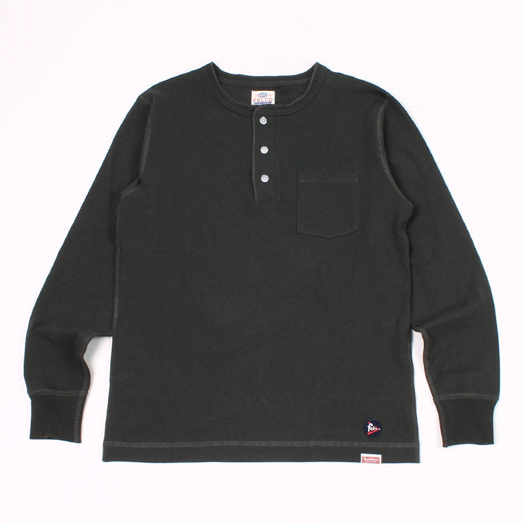 FELCO x HEALTHKNIT  L/S HENLEY NECK POCKET-T U.S.COTTON OPEN END JERSEY - 5 Colors - FELC-290