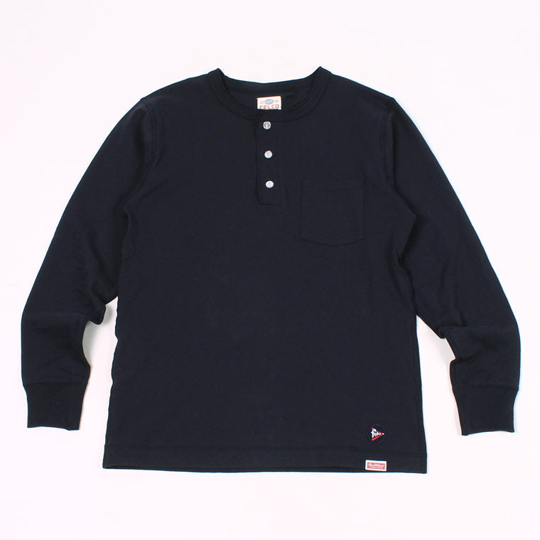 FELCO x HEALTHKNIT  L/S HENLEY NECK POCKET-T U.S.COTTON OPEN END JERSEY - 5 Colors - FELC-290