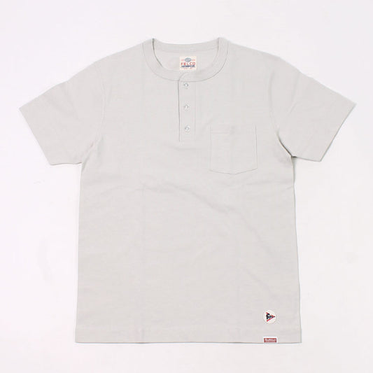 FELCO × HEALTHKNIT  S/S HENLEY NECK POCKET-T U.S.COTTON OPEN END JERSEY - 6 COLORS - FELC-312