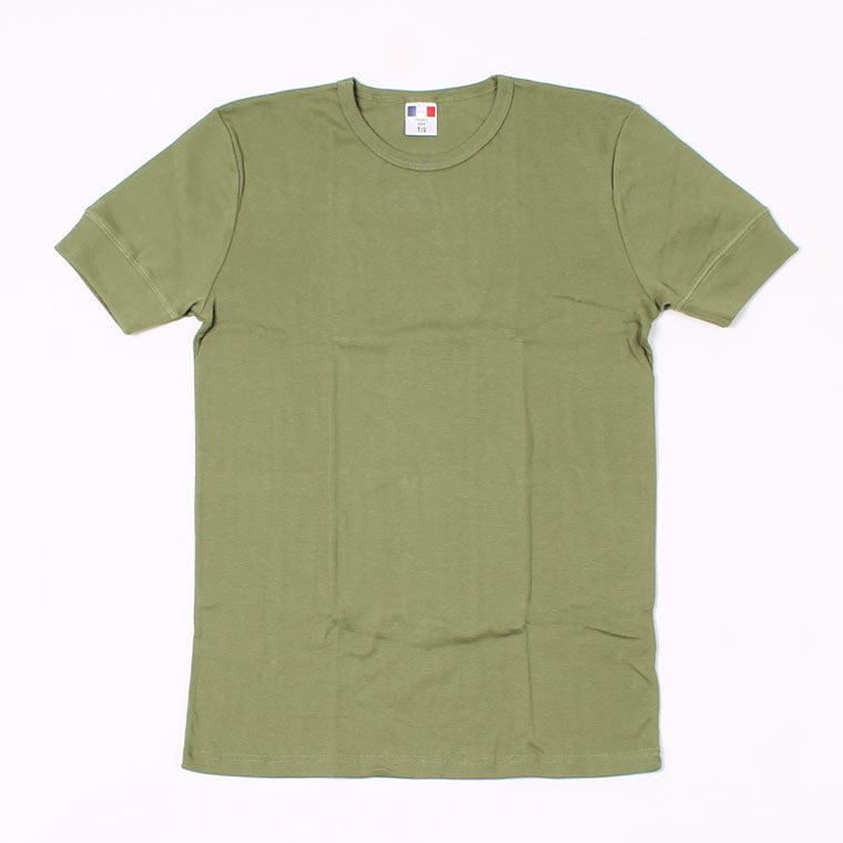 BANDOL SS 1 x 1 RIB COTTON MILITARY CREW TEE