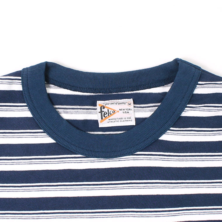 FELCO L/S BINDER NECK CREW STRIPE POCKET T AMERICAN DRY JERSEY STRIPE2