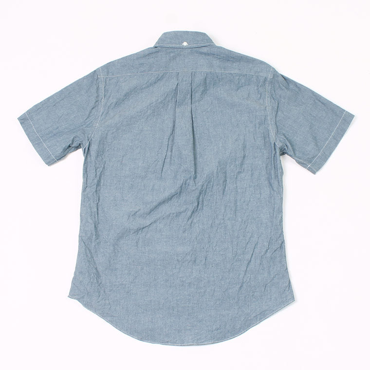 KEATON CHASE USA (キートンチェイスUSA）  S/S PULLOVER BD SHIRT LT CHAMBRAY - BLUE