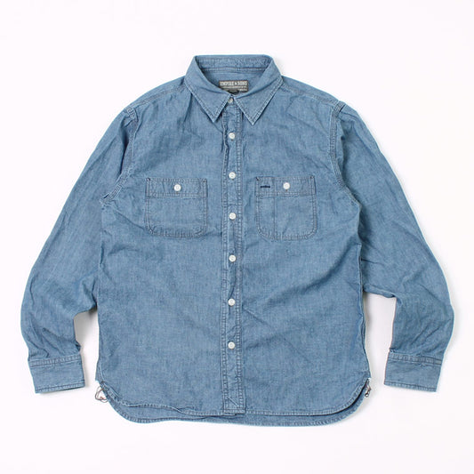 EMPIRE & SONS(エンパイアーアンドサンズ) L/S WORK SHIRT 6oz AMERICAN SELVAGE CHAMBRAY BALL BIO WASH