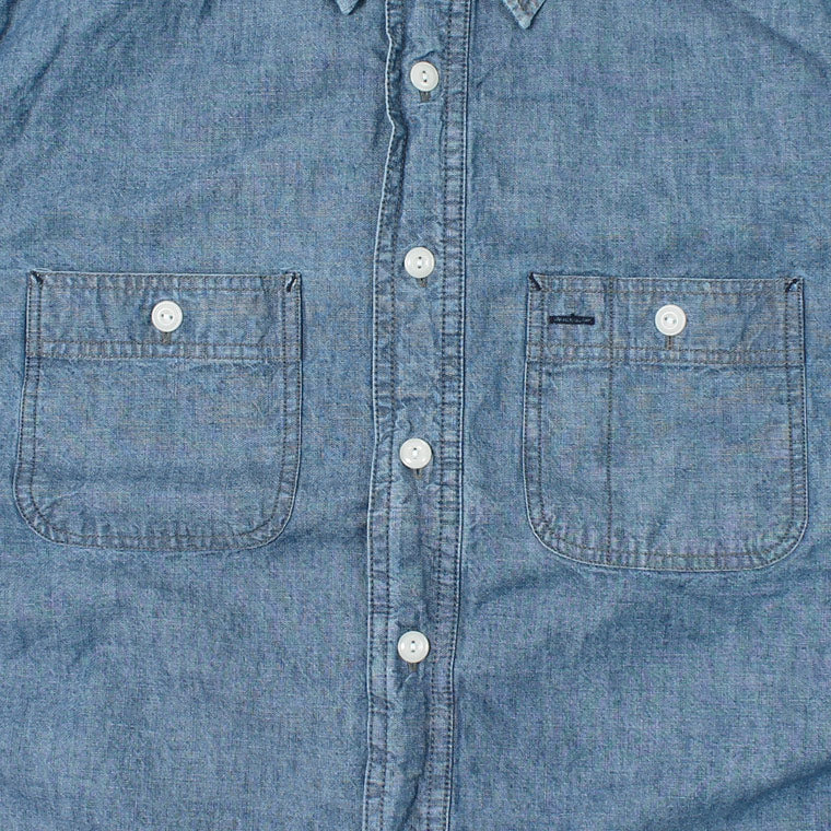 EMPIRE & SONS(エンパイアーアンドサンズ) L/S WORK SHIRT 6oz AMERICAN SELVAGE CHAMBRAY BALL BIO WASH